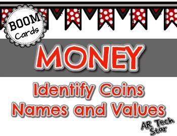Preview of Identify Names and Values of Coins w/ AUDIO Distance Learning