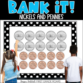 Preview of Money Nickels & Pennies Math Movement Projectable Game Bank It