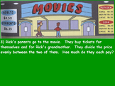 Buying Food - Night at the Movies; Real World Math (SMART BOARD)