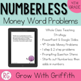 Money Numberless Word Problems 4th Grade | Money Word Problems