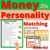 Money Personality Unit Matching Activity Financial Literacy CTE