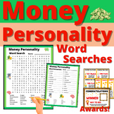 Money Personality Unit Word Search Puzzles Activity Financ