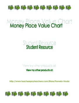 Preview of Money Place Value Chart