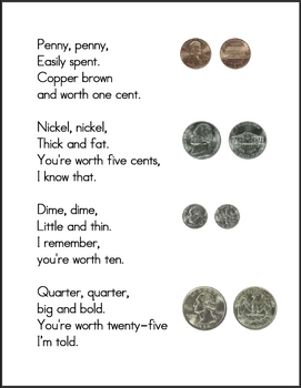 Money Poem by Ohio Intervention Specialist | Teachers Pay Teachers