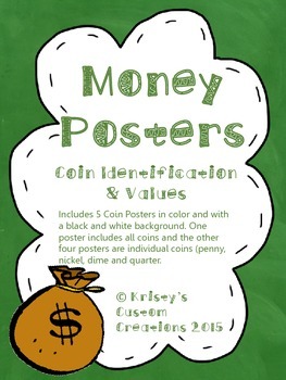 Preview of Money Posters- Coin Identification & Values