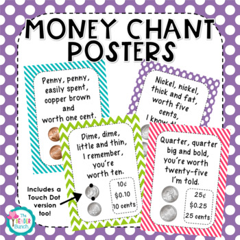 Preview of Money Chant Posters - Includes Touch Dot Version {Freebie}