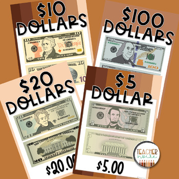 Money Posters | U.S. Bills Posters, Money Value Posters by Teacher Noire