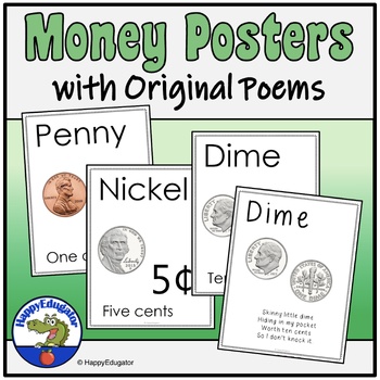 Preview of Money Posters - U.S. Coins and Dollar Bill