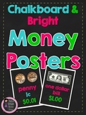 Money Posters ~ United States Coins and Bills (Chalkboard Theme)