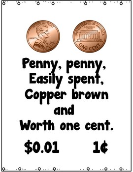 Preview of Coin Poem Posters and Number Word Freebie