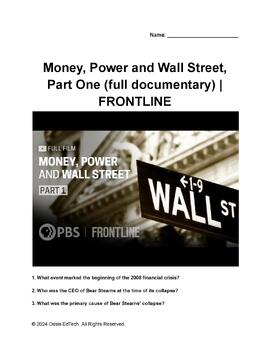 Preview of Money, Power and Wall Street, Part One (full documentary) | FRONTLINE Worksheet
