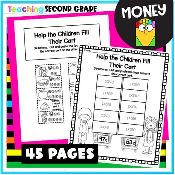 money worksheets counting coins by teaching second grade