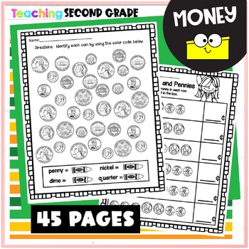 money worksheets counting coins by teaching second grade tpt