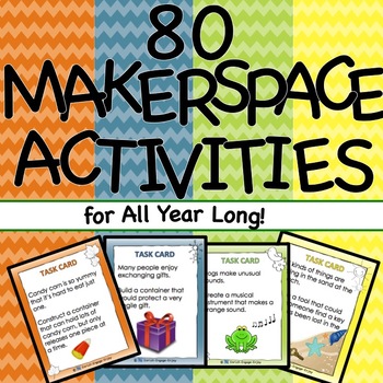 Preview of Money Saving Bundle! 80 Makerspace STEM STEAM Challenges for every season!