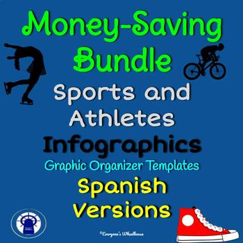 Preview of SPANISH Money-Saving Bundle Infographic Graphic Organizers: Sports and Athletes