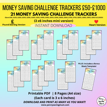 Mini Binder Savings Challenge, Raccoglitore di risparmio, Envelope Challenge,  Money Challenge