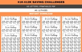 Money Savings challenge, Tracker Pintables, Save 1k to 12k