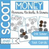 Counting Coins Task Cards | Level 1: Pennies, Nickels, & Dimes