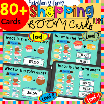 Preview of Money - Shopping, Adding Prices & Making Change | Shopping List Addition -Bundle