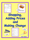 Money - Shopping,  Adding Prices and Making Change - 19 pa