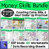Money Skills Bundle with IEP Goals and Data Sheets for Gra