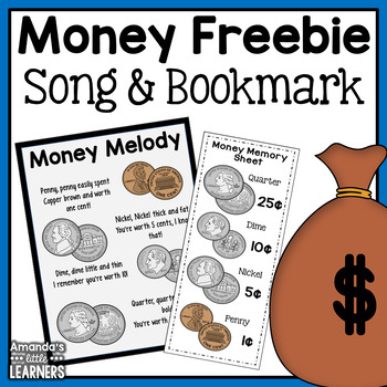 Preview of Money Song and Bookmarks - Free