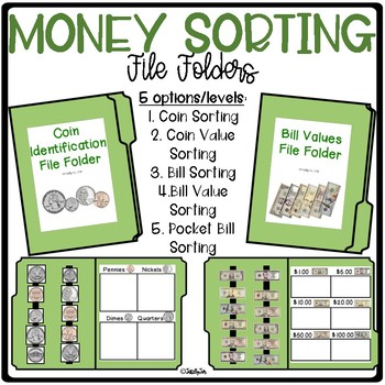 money sorting file folder activities by totally tor teaching and more