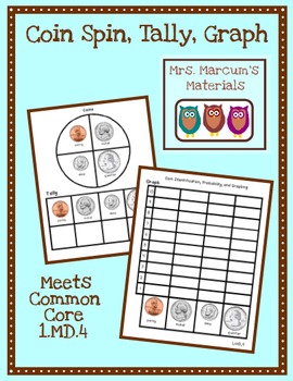Preview of Money Spin, Tally, and Graph - CC 1.MD.4