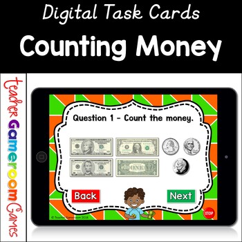 Preview of Counting Money Digital and Printable Task Cards