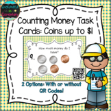 Money Task Cards Set 1:Coins up to $1.00: 2nd Grade CC:Wor