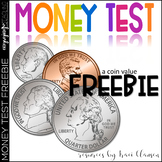 FREE Money TEST- Coin Counting and Adding Practice / Assessment