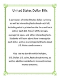 Money - U.S. Dollar Montessori 3-Part Cards and facts