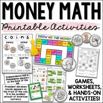 Money Math, Counting Coins, and Making Change Activities