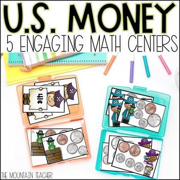 Preview of Counting Coins and Counting Money Activities 1st, 2nd or 3rd Grade Math Centers