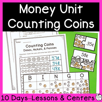 Preview of Money - Identifying Coins & Value Word Problems with Money - Coin Match Game