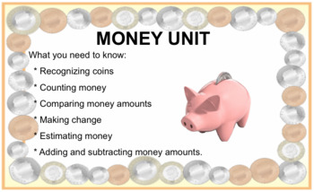Preview of Money Unit Smartboard Lesson