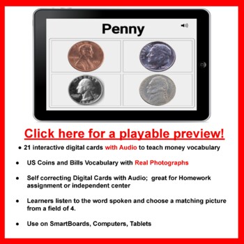 Memory Matcher PowerPoint – American Coins and Bills