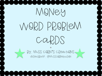Preview of Money Word Problem Cards - Digital Resource