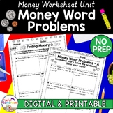 Money Word Problems - 2.MD.8 | Money Practice Worksheets |