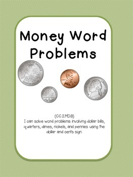 Money Word Problems! 2nd Grade! CCSS aligned | TpT