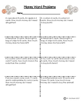 money word problems by teaching with mr g teachers pay