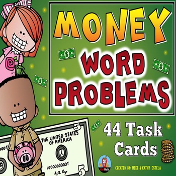 Preview of Money Word Problems Task Cards