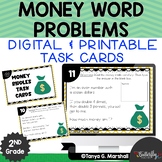 Money Word Problems 2nd Grade Math Task Cards | Counting M