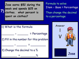 Using Percents- Working a Budget Mathematics (worksheet in