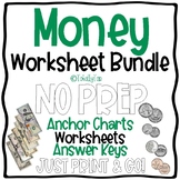 Money Worksheet Bundle for Beginners & Special Education