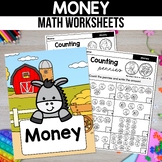 First Grade Money Identification Worksheets Color by Coin 