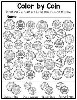 money worksheets counting sorting and identification tpt