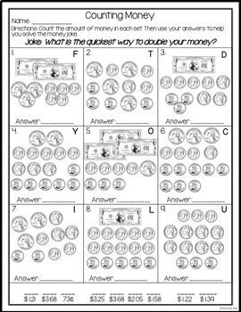 Money Worksheets No Prep Counting Money and Making Change by KP Plans