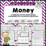 Money Worksheets No Prep Counting Money and Making Change