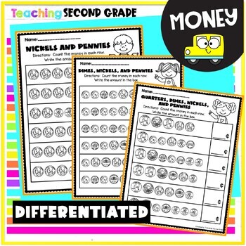 money worksheets by teaching second grade teachers pay teachers